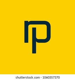 R & P joint logo bold letter design with business card template
