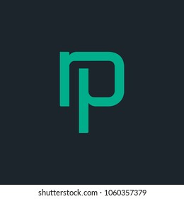 R & P joint logo bold letter design with business card template