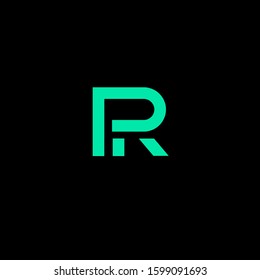 R and P letter logo symbol vector