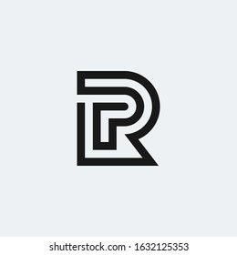 R & P letter monogram logo