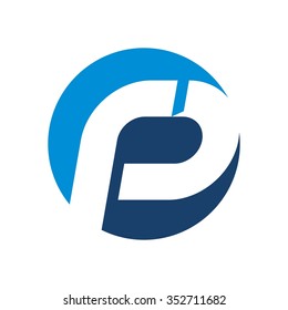 r and p logo vector.