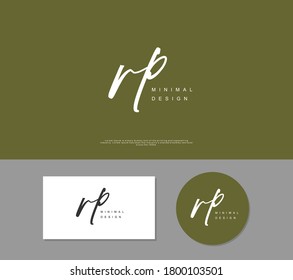 R P RP Initial handwriting or handwritten logo for identity. Logo with signature and hand drawn style.
