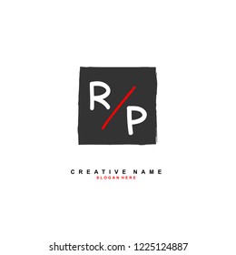 R P RP Initial logo template vector
