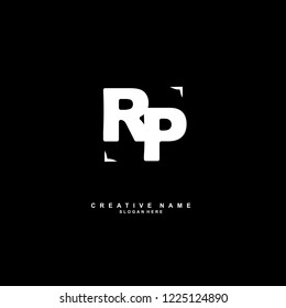 R P RP Initial logo template vector