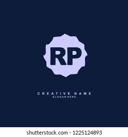 R P RP Initial logo template vector