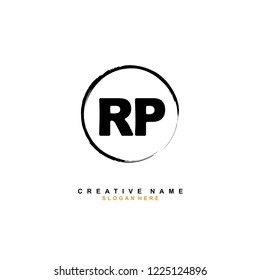 R P RP Initial logo template vector