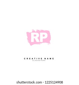 R P RP Initial logo template vector