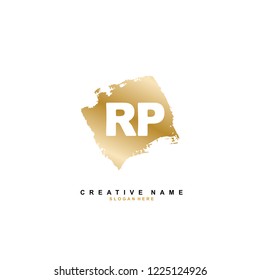 R P RP Initial logo template vector