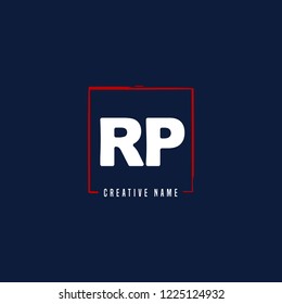 R P RP Initial logo template vector