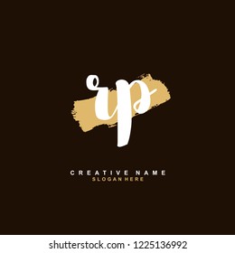 R P RP Initial logo template vector