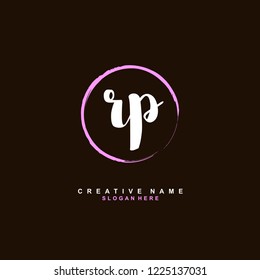 R P RP Initial logo template vector