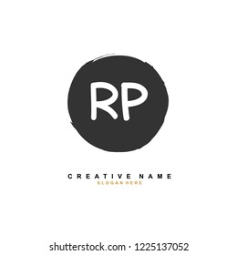 R P RP Initial logo template vector