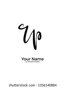 R P RP initial logo signature vector. Handwriting concept logo.