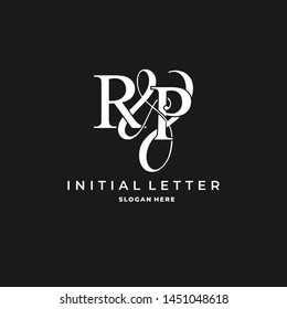 R & P / RP logo initial vector mark. Initial letter R and P RP logo luxury vector logo template.