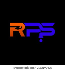 R P S plumbing logo designs simple modern for mining service