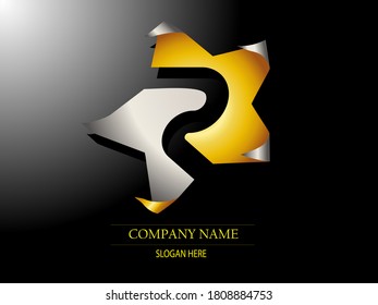 
R pentagonal star with inscribid 
