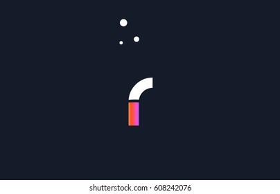 r pink modern creative purple alphabet white blue gradient company letter logo design vector icon template