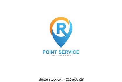R point logo design inspiration. Vector letter template design for brand.