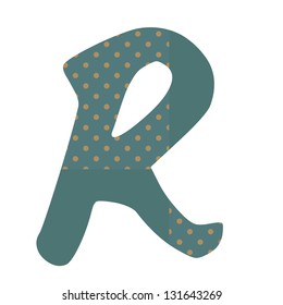 R polka dots  alphabets vector design,eps10
