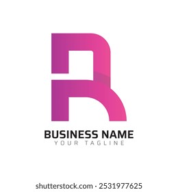 Logotipo de letra degradada de Premium 