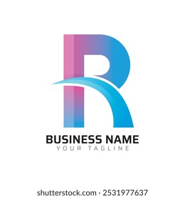 Logotipo de letra degradada de Premium 
