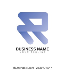 R Premium Gradient Letter Logo 