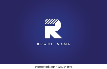 R Professional minimal letter creative company minimalist brand logo design