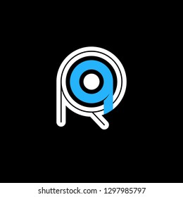 R Q initial letter, modern logo design template vector