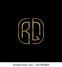 R Q initial letter, modern logo design template vector