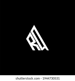 R Q letter logo creative design on black color background. RQ icon
