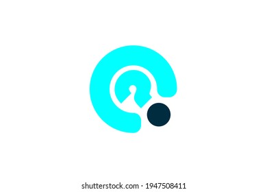 R Question Circle Logo design vector