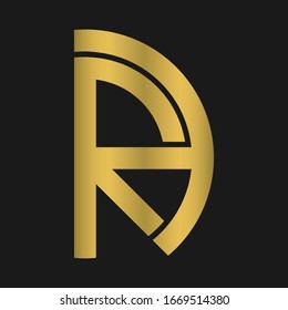 R , A  , RA , AR letter logo design with creative modern typography and abstract monogram logo