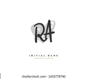R A RA Beauty vector initial logo, handwriting logo of initial signature, wedding, fashion, jewerly, boutique, floral and botanical with creative template for any company or business.
