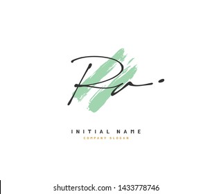 R A RA Beauty vector initial logo, handwriting logo of initial signature, wedding, fashion, jewerly, boutique, floral and botanical with creative template for any company or business.
