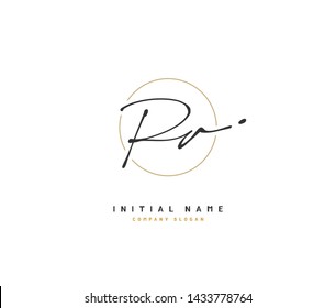 R A RA Beauty vector initial logo, handwriting logo of initial signature, wedding, fashion, jewerly, boutique, floral and botanical with creative template for any company or business.
