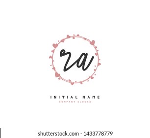 R A RA Beauty vector initial logo, handwriting logo of initial signature, wedding, fashion, jewerly, boutique, floral and botanical with creative template for any company or business.
