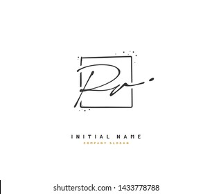 R A RA Beauty vector initial logo, handwriting logo of initial signature, wedding, fashion, jewerly, boutique, floral and botanical with creative template for any company or business.
