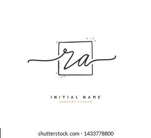 R A RA Beauty vector initial logo, handwriting logo of initial signature, wedding, fashion, jewerly, boutique, floral and botanical with creative template for any company or business.
