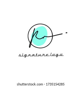 R a Ra initial logo handwriting template vector