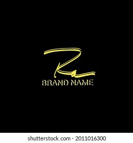 R a Ra initial logo handwriting template vector