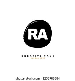 R A RA Initial logo template vector. Letter logo concept
