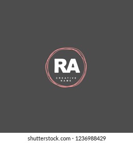 R A RA Initial logo template vector. Letter logo concept