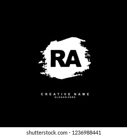 R A RA Initial logo template vector. Letter logo concept