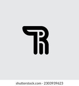 R - Rabbit. Letter R in the shape of rabbit with ears.