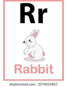 R for rabbit vector worksheet for kids