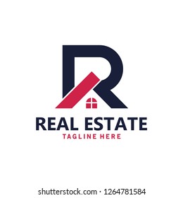 R Real Estate Logo Stock Vector (Royalty Free) 1264781578