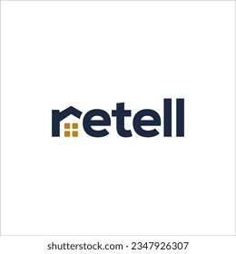 r real estate logo design vector