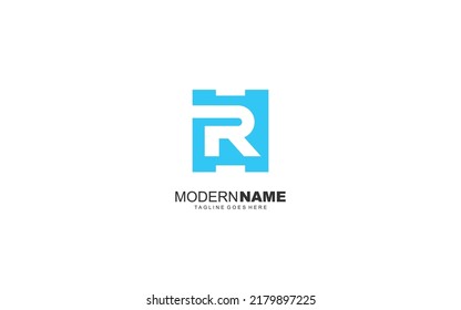 R RH HR logo abstract for branding company. letter template vector illustration for your brand.