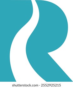 Logotipo del río R ICON DESIGN