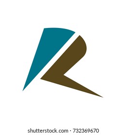 R or RL  logo initial letter design template vector